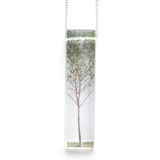 Skinny Green Tree Necklace image 0