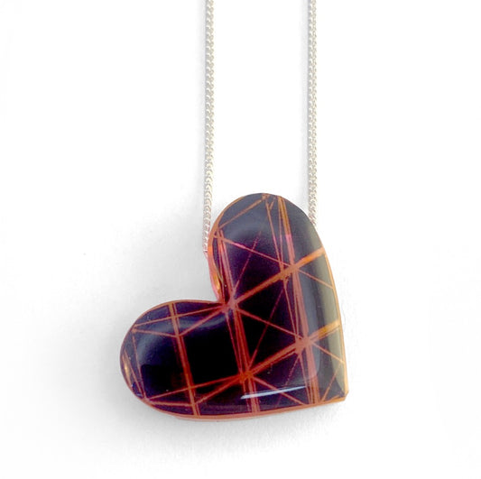 Pink Heart Louvre Necklace image 0