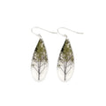 Drip Green Tree Earrings