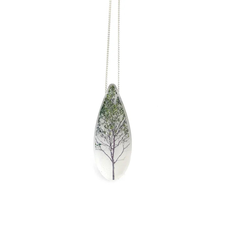 Drip Green Tree Necklace