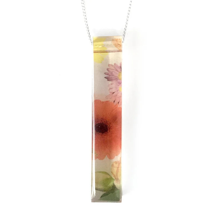 Long Skinny Wallpaper Necklace