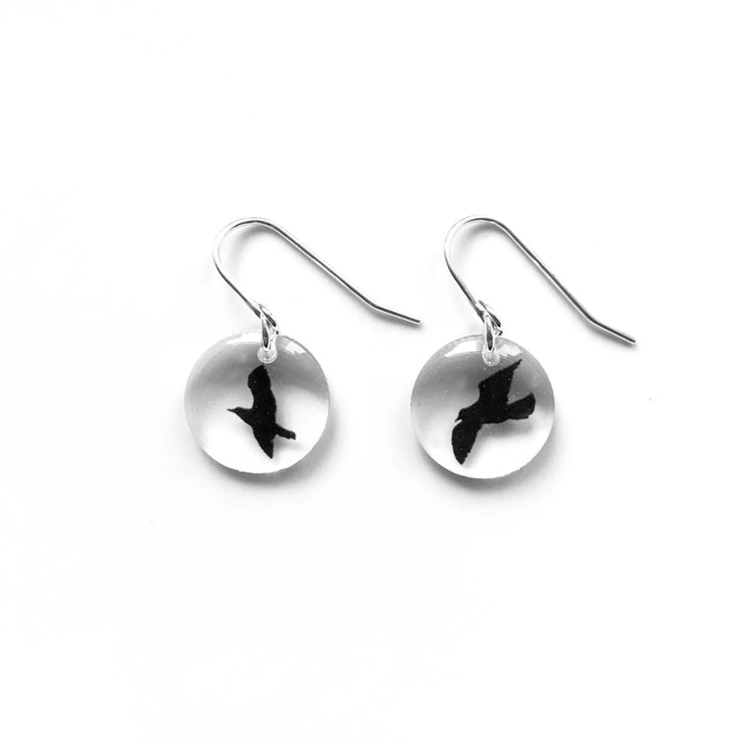 Round Bird Earrings