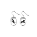 Small Oval Bird Earrings