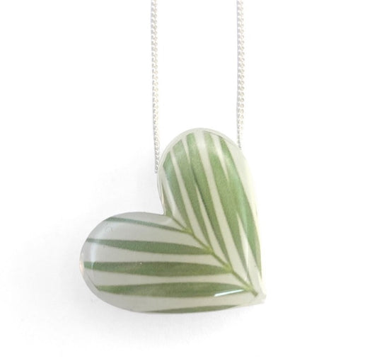 White Heart Palm Necklace image 0