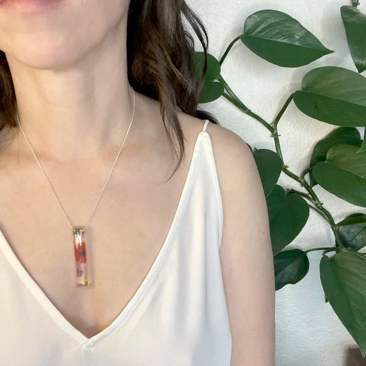 Long Skinny Palm Necklace