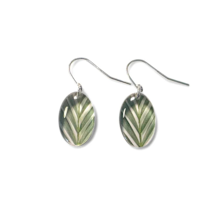 Small Oval Palm Earrings