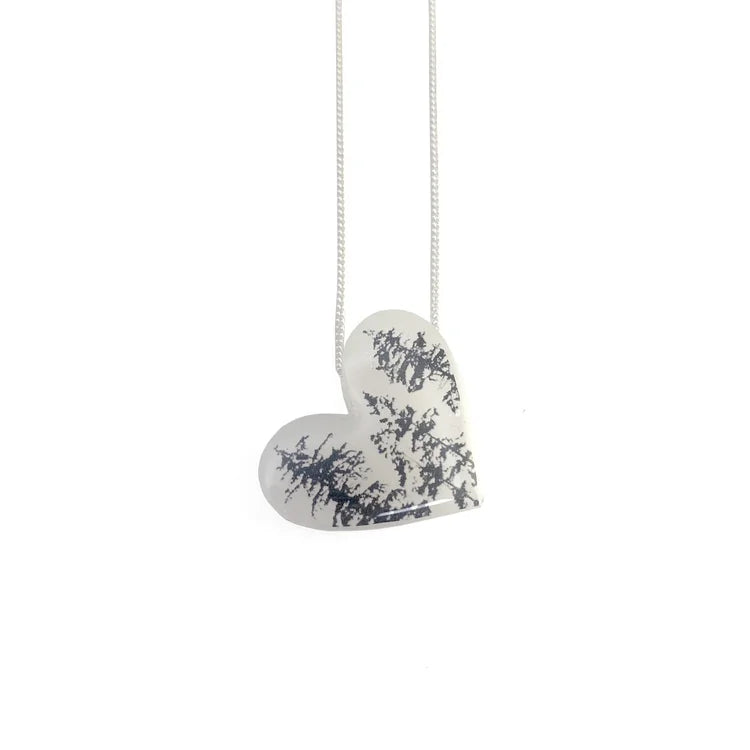 White Heart Forest Necklace